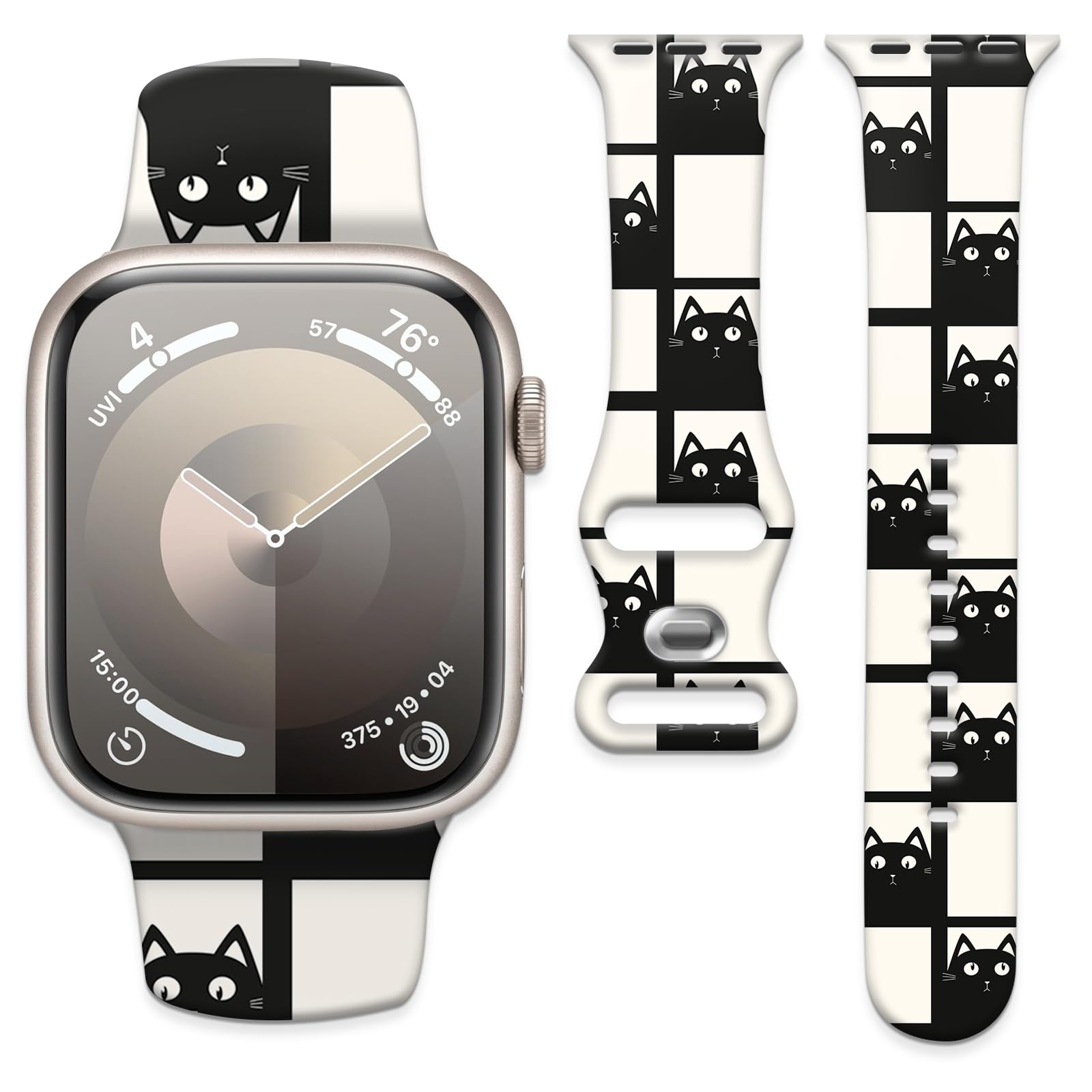 Sport Bands Compatible with Apple Watch Band 42mm 44mm 45mm 46mm 49mm,Silicone Waterproof Strap Compatible with iWatch Apple Watch Series 10 9 Ultra 8 7 6 5 4 3 2 1 SE Women Men