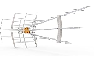 Televes DAT BOSS Mix LR 149884 HDTV Antenna – Long Range High VHF/UHF Reception with Built-in TForce Amplifier, FM & LTE/4G/5G Filtering, Up to 100 mi Range, Power Supply Included - Made in Spain