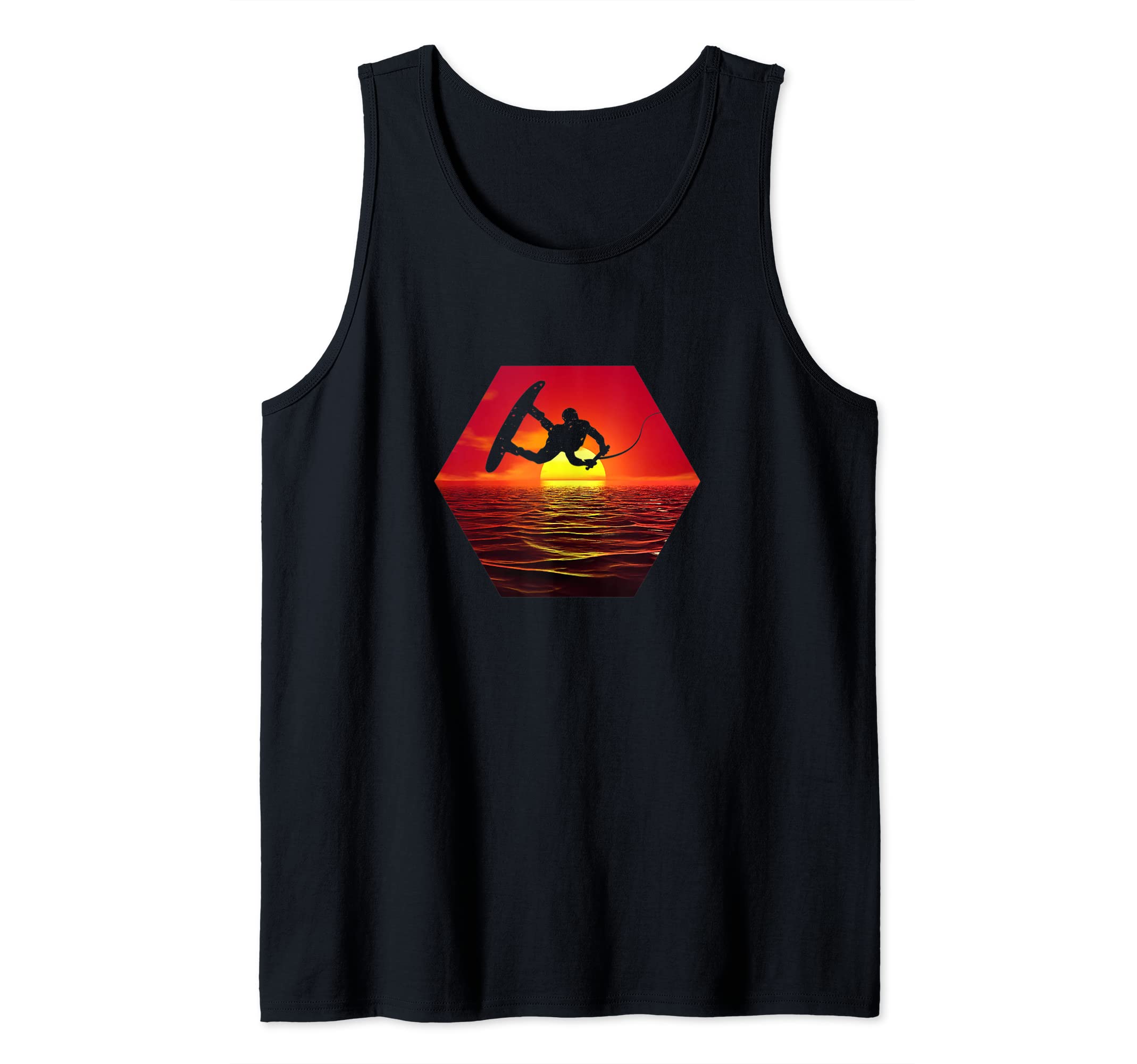 Wakeboard Jump Surfer Sunset Wakeboarder Tank Top