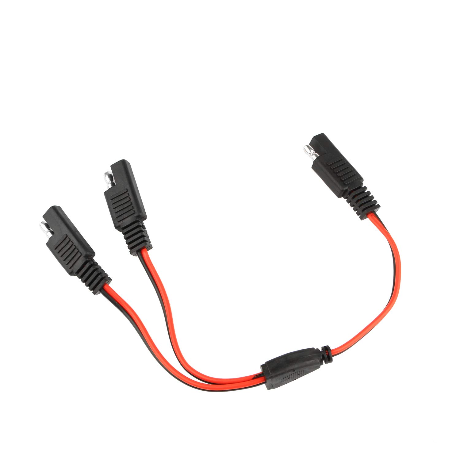 Futheda SAE DC Power Automotive Connector Cord Cable Y Splitter 1 to 2 SAE Extension Cable Wire Harness 18AWG 30cm