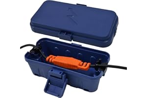 HRENSAW 1PCS Weatherproof Electrical Connection Box, Outdoor Electrical Box,Weatherproof Extension Cord Covers, Indoor&Outdoor Electrical Power Cord Enclosure for Timers, Extension Cables,Holiday Lights,Navy