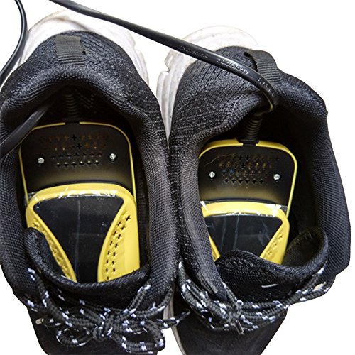 LOHOME 1-Pair Electric Shoe Dryer with Timer- Boot Dryer Shoes Warmer Shoes Drying Device Footwear Heater Dehumidify Disinfector Deodorizer (Yellow)