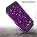 LONTECT Compatible Galaxy S8 Plus Case Luxury Glitter Sparkle Bling Heavy Duty Hybrid Sturdy High Impact Shockproof Protective Cover Case for Samsung Galaxy S8 Plus - Shiny Purple/Black