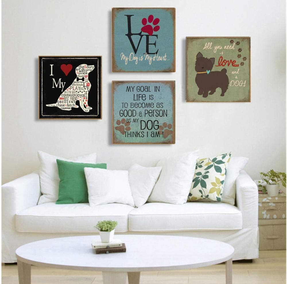 Amazon.com: xtszlfj Vintage Posters and Prints I Love My Dog Quotes