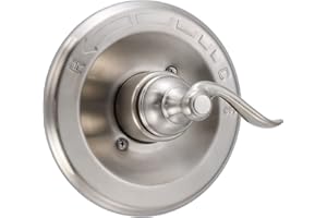 LOWCUS Pressure-Balancing Valve Trim Replacement for D 14 Series, Brushed Nickel