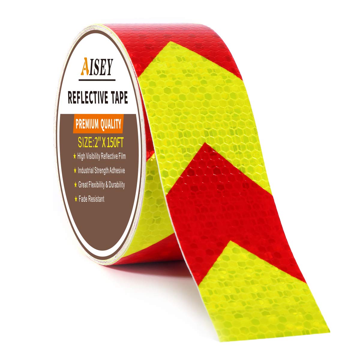 Buy Reflective Tape Waterproof High Visibility Red & Yellow, Industrial Marking Tape Heavy Duty