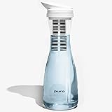 Puro Glass Water Filter Pitcher - Clean Water in Seconds - Filters 211 Gallons - BPA Free - 1.3L - NSF Certified Carbon Block