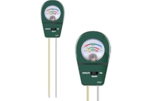 FPVLR 3 in 1 Soil Tester, Soil Moisture/Fertility/pH Test, Soil Moisture Meter Sensor, Soil Test Kit for Garden, Farm, Plant, Outdoor, Indoor, Lawn Use, No Battery (Green)