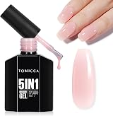 TOMICCA 5-in-1 Builder Nail Gel 15ML Milky Pink UV/LED Extension Gel