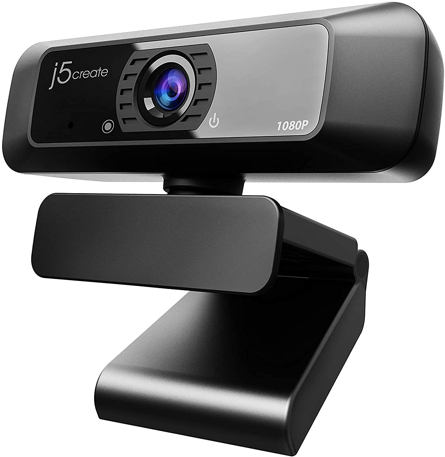 j5create USB Streaming Webcam - 1080P HD with 360° Rotation, High Fidelity Microphone, Plug and Play for PC, Macs, Laptops, ideal for Skype, YouTube, Zoom, Facetime, Conferencing and Calling (JVCU100)