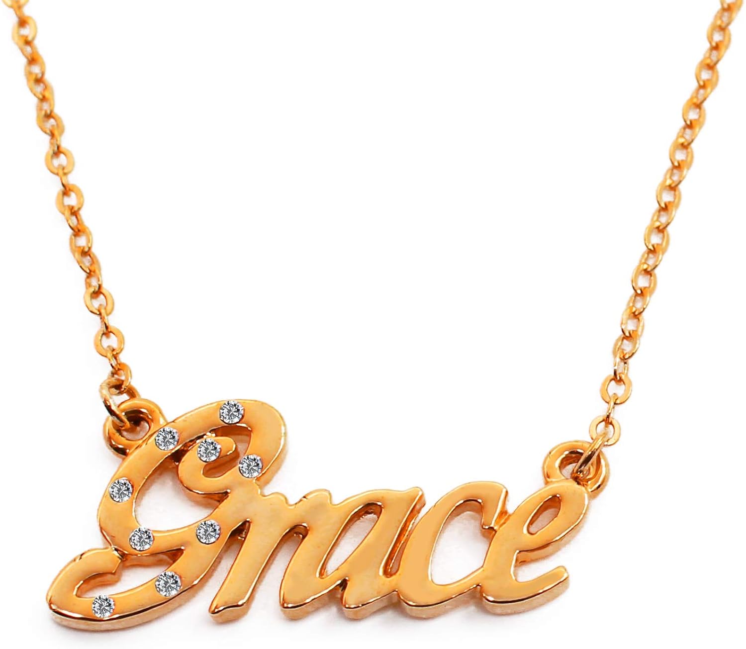 Grace Name Necklace 18K Gold Plated Personalized Dainty