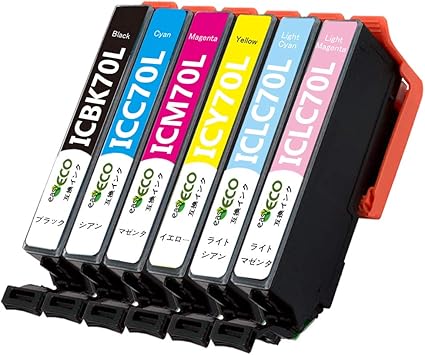 Amazon Ic6cl70l Epson 用 互換インク エプソン インクカートリッジ 70 70l Ic70l 6色 パック さくらんぼ インク 増量 残量表示 対応機種 Epson Ep 306 Ep 706a Ep 805a Ep 805aw Ep 806ar Ep 806aw Ep 976a3 6枚入 Easyeco インクカートリッジ 通販