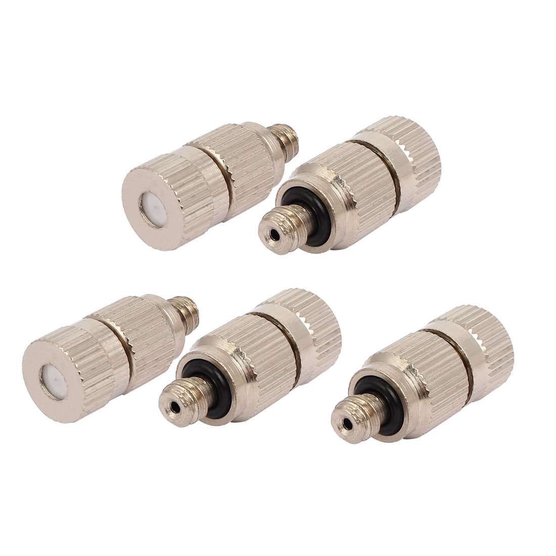 Sourcingmap 0.15mm Orifice Dia 22mm Long Mist Nozzle Silver Tone 5pcs