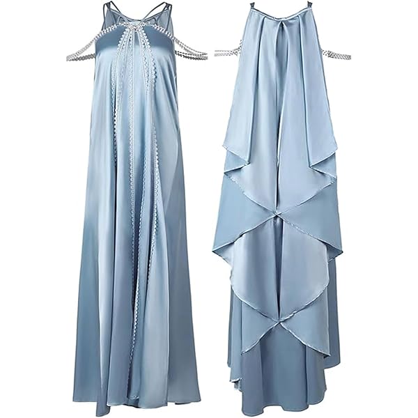 open lace back dress Amazon.com: Noknawio Queen Padme Amidala Costume Dress Blue Women Padme  Cosplay Nightdress for Halloween Party Outfits (Blue