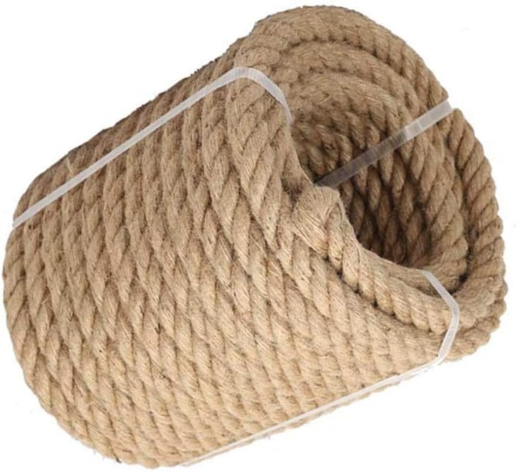 LIINAWSH Rope Twisted Jute Rope - 20mm - 10m Jute Ropes - Strong All Natural Jute Fibers - Crafts Crafting, Garden Gardening, Bailing, Packing, Survival, Home Decor