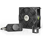 AC Infinity AXIAL S1238, 120mm Muffin Fan with Speed Controller, UL-Certified for Doorway, Room to Room, Wood Stove, Fireplac