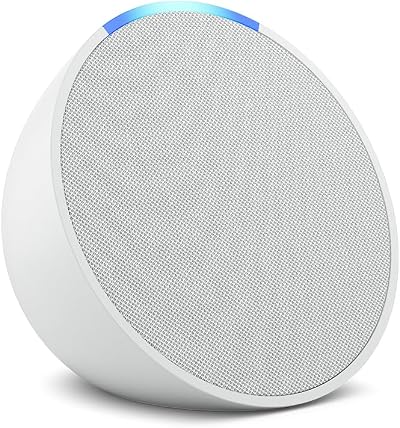 Echo Pop (Newest gen) Glacier White with Alexa Early Access