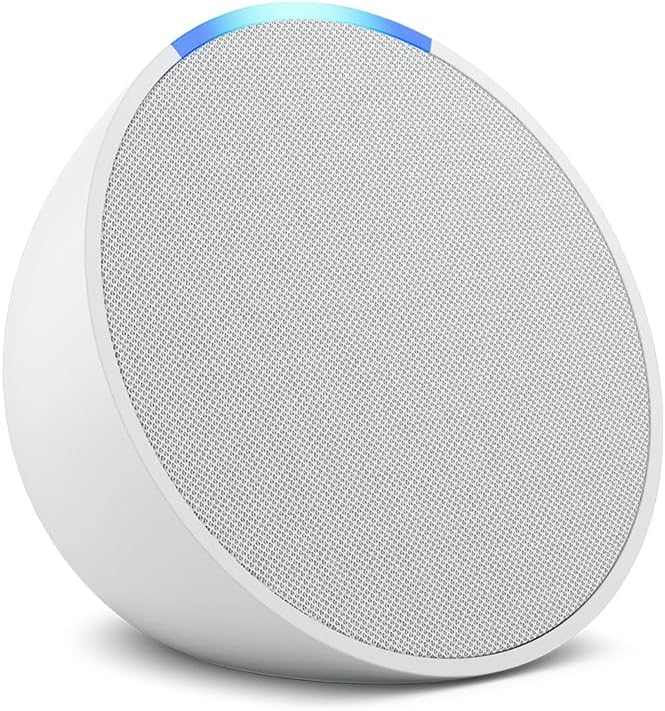 Echo Pop (Newest gen) Glacier White with Alexa Early Access