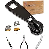 Durable Zipper Pull Replacement, Zipper Repair Kit with Fixing Tools, Professional Zippers Repair Solution for Jackets, Lugga