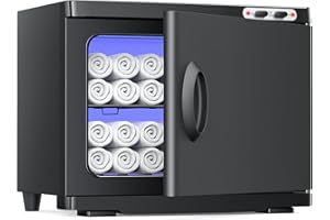 VERYTOP 23L Hot Towel Warmer for Spa, Large 2-in-1 Spa Towel Warmers for Facials Esthetician, Towel Warmer Cabinet Towel Heater for Barber, Salon(Black)