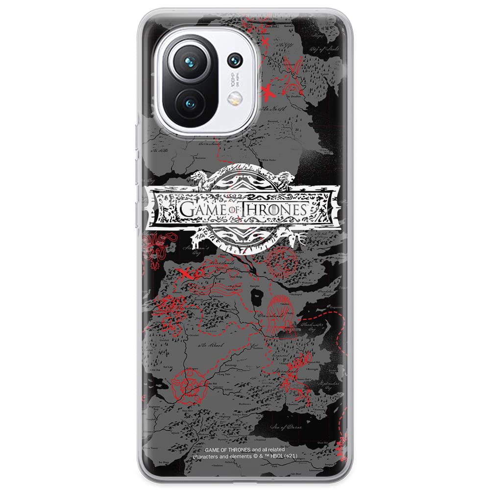 ERT GROUP mobile phone case for Xiaomi 11 original and officially Licensed Game of Thrones pattern 010 optimally adapted to the shape of the mobile phone, case made of TPU