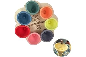 TSREDHERO Bee Insect Drinking Cup,Bee Cups for Garden,Mini Drinking Cups Used by Bees in gardens. (7Colors)