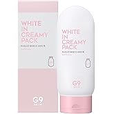 G9SKIN White In Creamy Pack - Tone Up Wash Off Face & Body Cream Pack for Dull Skin, 200ml / 6.79 Fl Oz