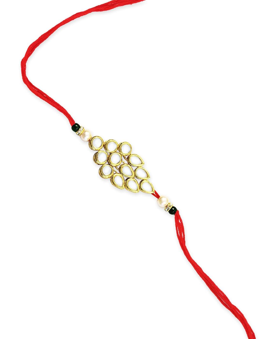 karatcart goldplated kundan rakhi for brother