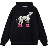 Aelfric Eden Graphic Hoodies for Women Dalmatian Print Hoodie Pullover Unisex Y2K Cute Oversized Hooded Sweatshirt