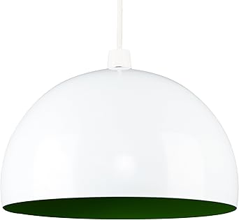 green and white lamp shade