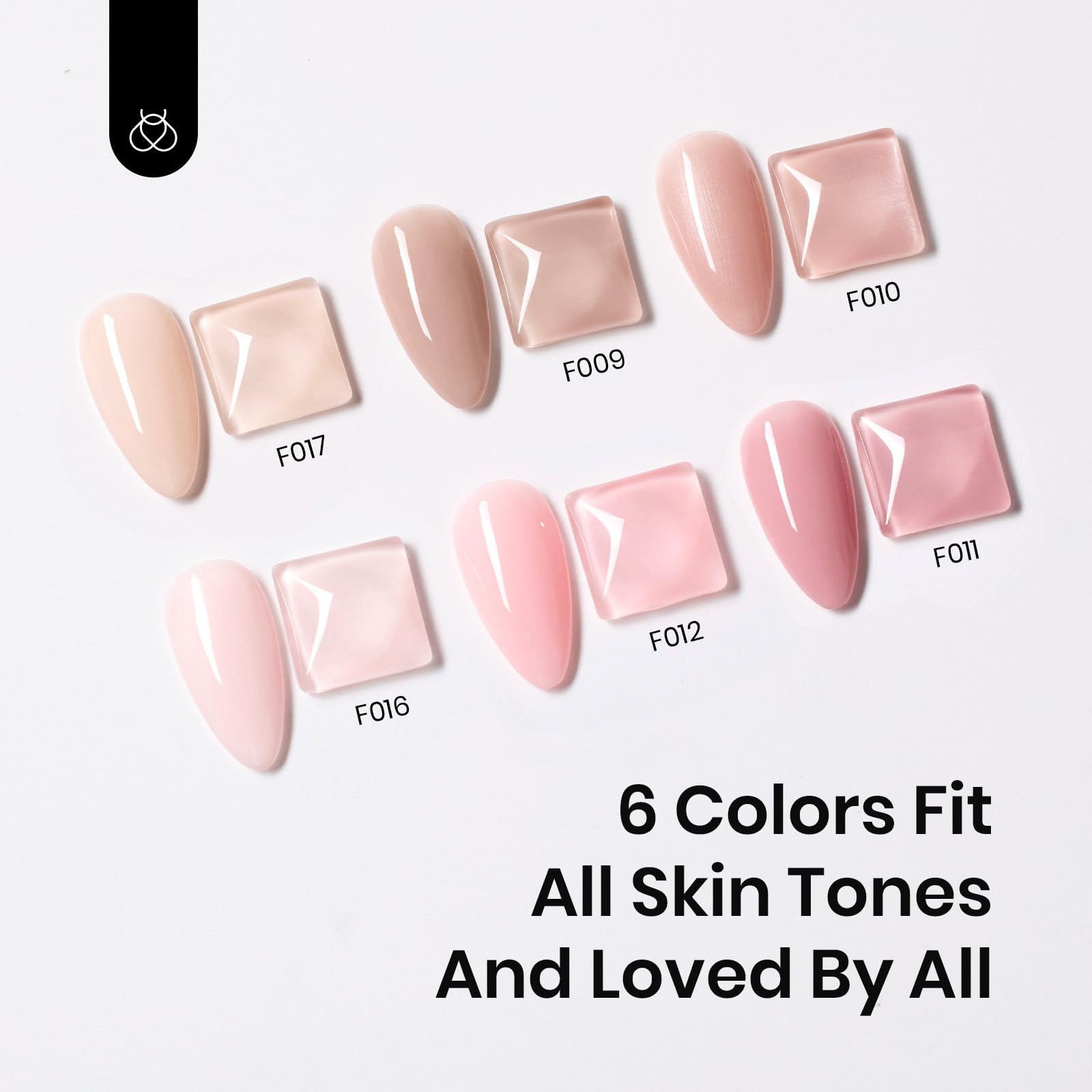 Beetles Base Color Gel Nail Polish, 6 Colors Nude Gel Polish Pink Peach Nail Polish Neutral Sheer French Tips Base Colors for Nails Rubber Base Soak Off Nail Art Design Gifts for Women - Image 5