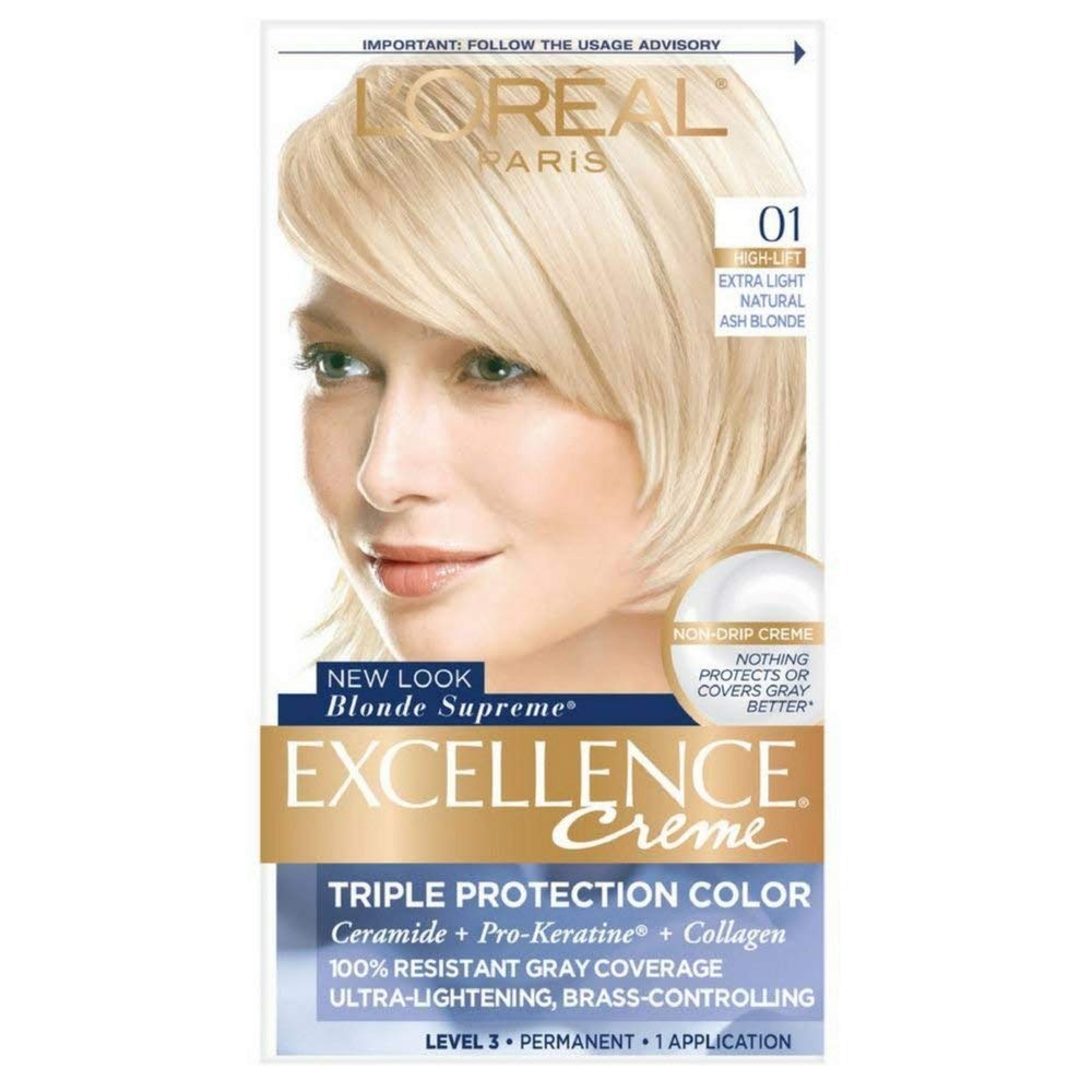 L'Oreal Paris Excellence Creme Haircolor, Extra Light Ash Blonde [01] (Cooler) 1 ea