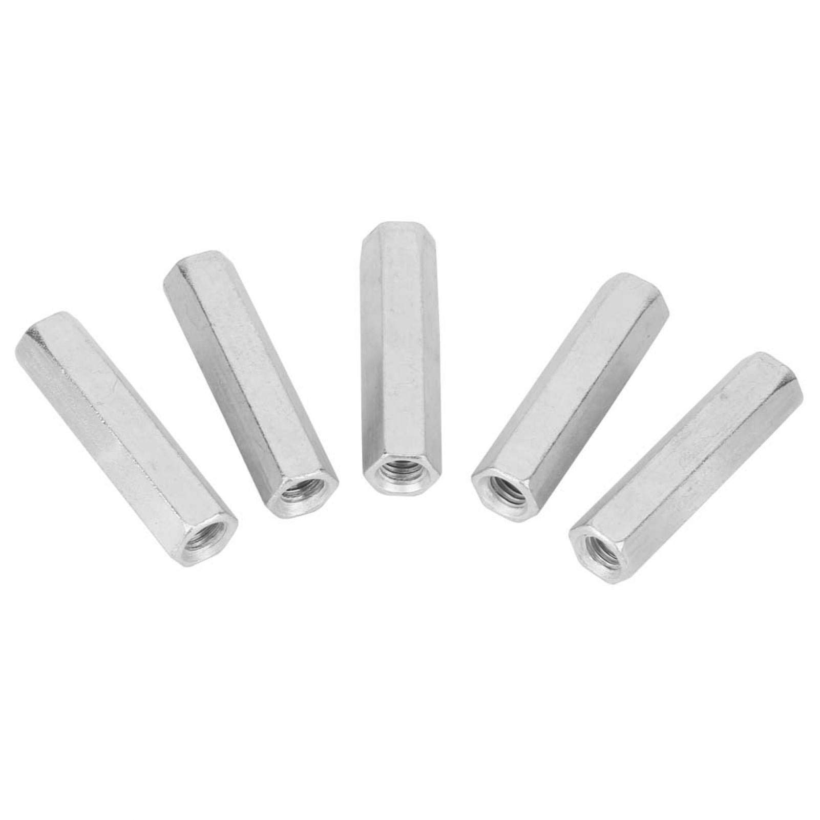 5Pcs Hexagonal Sleeve Nut M8 * 50 Hex Nut Set Long Rod Connector Threaded Fasteners
