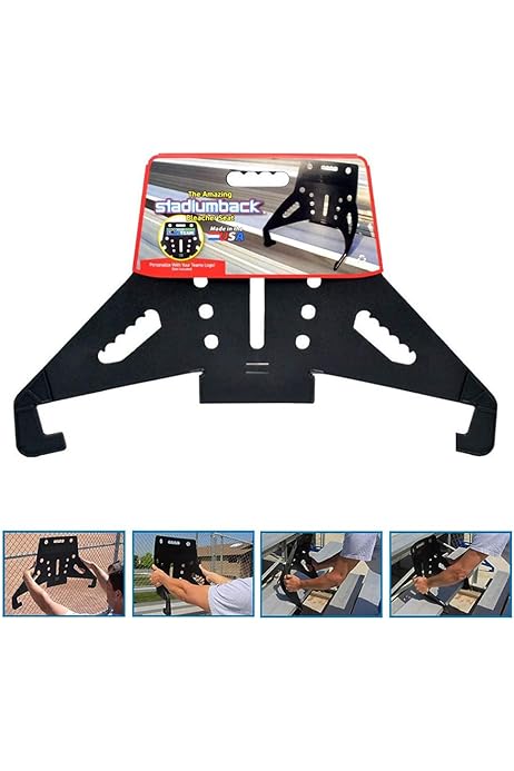 Amazon Com Portable Stadium Seat Back Flexible Chair Bench Bleacher Sport Support Event New Office Products