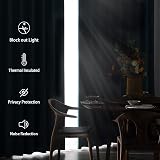 DWCN Silver Grey Blackout Curtains 66x90 Two Panels with Tiebacks view 5