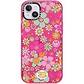 CASETiFY Impact iPhone 14 Plus Case [4X Military Grade Drop Tested / 8.2ft Drop Protection] - Groovy Pattern Clear - Bubblegum