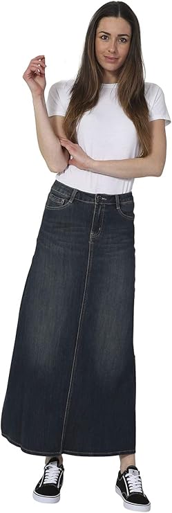 denim maxi skirt amazon