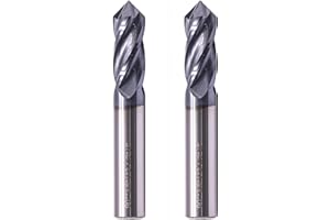 High Performance 2Pcs 3/8" 4-Flute 90 Degree Solid Carbide Drill Mill - AlTiN Coated, 90° Included Angle, 4 Flute, 3/8" Cutti