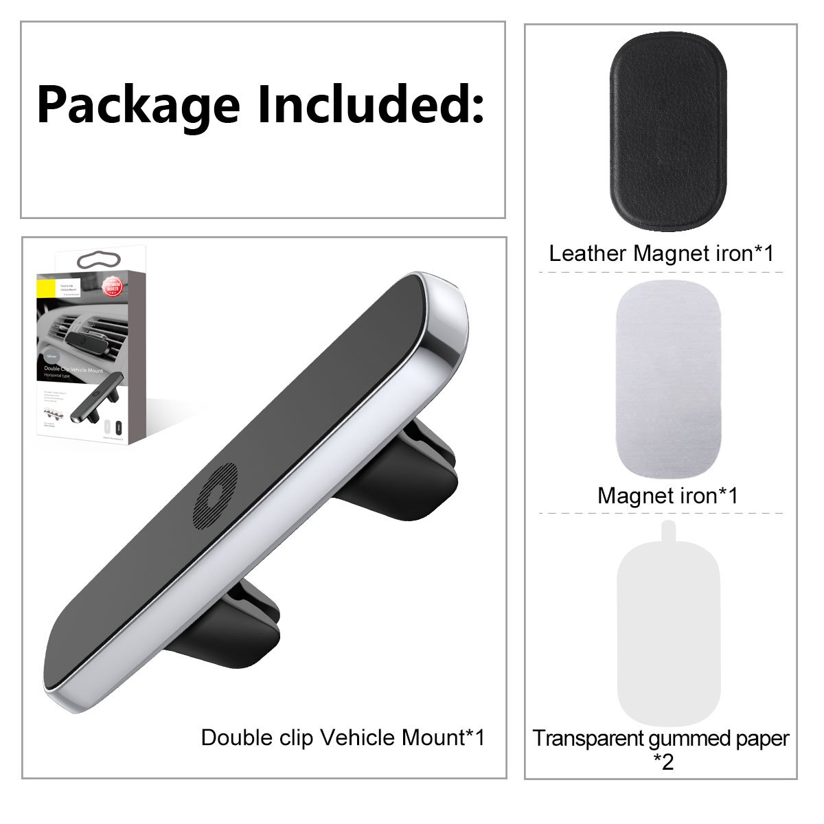 Magnetic Phone Car Air Vent Mount Holder, Drift Universal Smartphone Car Air Vent Mount Holder Cradle for iPhone X, 8/8 Plus/7/7 Plus, Samsung Galaxy S8/S9 and More Cellphones & Mini Tablets (Silver)