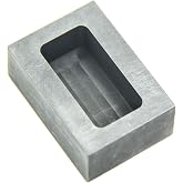 Graphite Ingot Mold, Melting Casting Mould, Silver Ingot, for Gold Aluminum Copper Brass Zinc Plumbum and Alloy Metals,(50x30x20mm-200g Gold; 100g Silver)