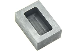JIUDANI Graphite Ingot Mold, Melting Casting Mould, Silver Ingot, for Gold Silver Aluminum Copper Brass Zinc Plumbum and Alloy Metals,(55x37x20mm-200g Gold; 100g Silver)