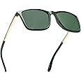 JIM HALO Polarized Driving Sunglasses Retro Square UV protection Classic Sun Glasses Men