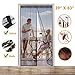 Magnetic Screen Door, Instant Mesh Curtain Screen Door with Full Frame Velcro Anti Bedbug Fly Anti-Mosquito Door Net 39