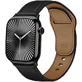 Genuine Leather Band for Apple Watch Bands 44mm 45mm 46mm Ultra/3/2 49mm 42mm 41mm 40mm 38mm iWatch Bands Men Women,Top Grain Leather Strap Wristband for Apple Watch Series 11 10 9 8 7 6 5 4 3 SE 3/2