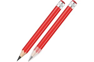 ywmigl 2 Pcs 13 inch Wooden Jumbo Pencils for Prop Giant Big Novelty Wood Pencil with Eraser for Fun Decor, School Projects, Party Favors, and Unique Gifts (Red)