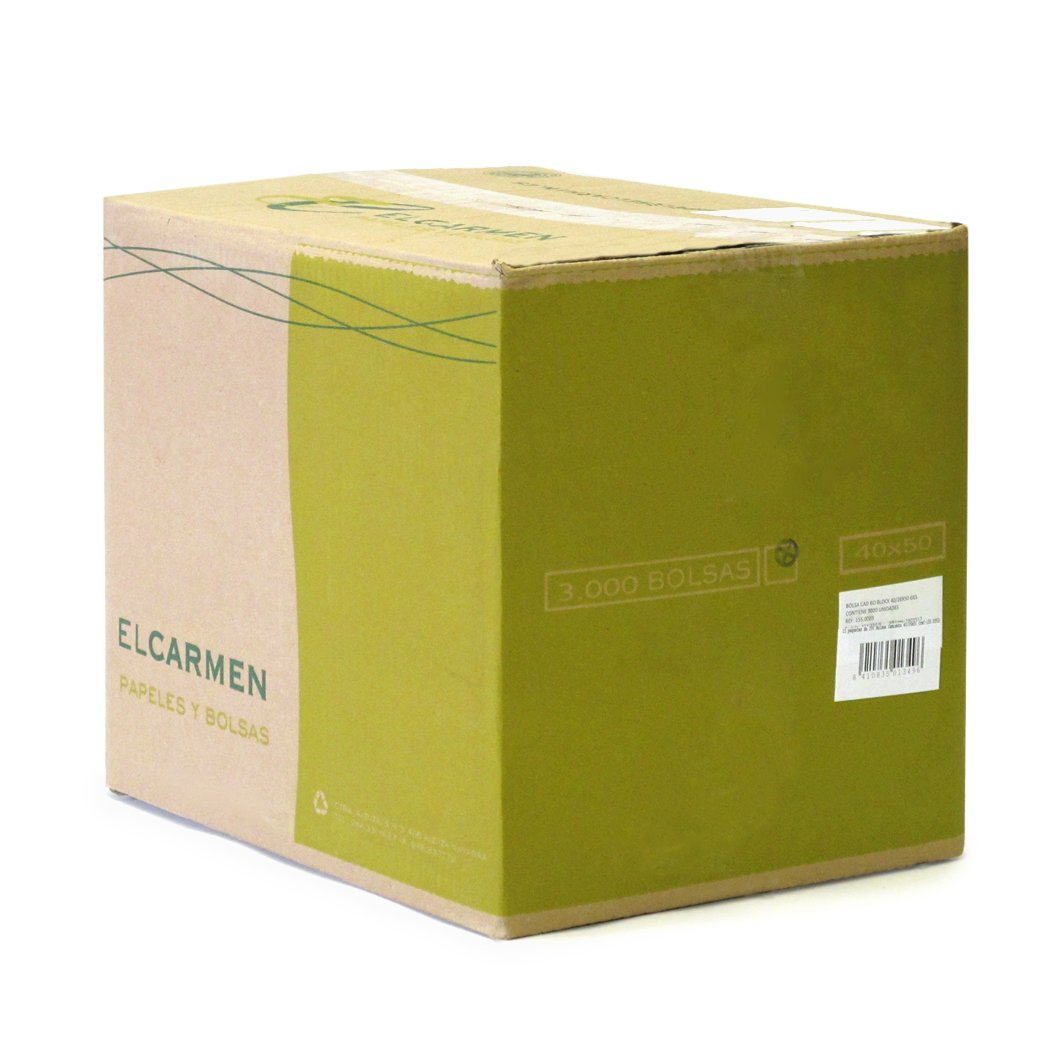 200 Unidades 50x60cm Blanco Papeles El Carmen Bolsa Tipo Camiseta