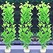 COMSUN 4 Pack Artificial Aquarium Plants, Large Size 10.6 inch Approximate Height, Fish Tank Decorations Home Décor Plastic Green