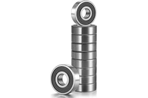 Donepart 6005RS Bearing 6005 2RS Deep Groove Ball Bearings 25mm x47mm x12mm C3 High Speed for Motors, Pumps, Wheels, Garden Machinery, etc. (10pcs)