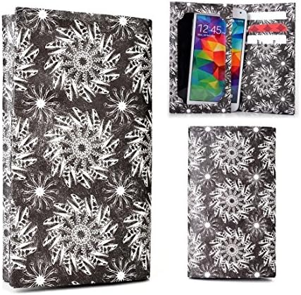 Cooper Tripster Universal Smartphone Wallet Case with Raptor Bones Swirls Pattern (Ultra-thin, 100% Recyclable Tyvek Material, Built-in Screen Protector, Credit Card/ID Slots, Billfold)