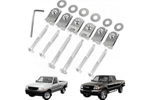 DIMEANI 924-310 Ranger Bed Bolst fit for Ford 1983-2011 2010 2009 2008 2007 2006 2005 2004 2003 2002 2001 2000 1999 1998 1997 1996 1995 Ranger Bed Mounting Bolt Nut Hardware Kit Mazda B2300 B2500 B3000 B4000